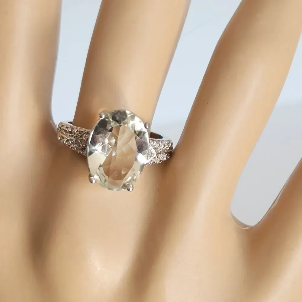 Green Amethyst 5.2 Carats Ring Size 7-1/4